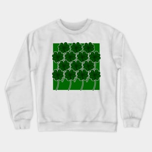 Simple Shamrock  Pattern for Saint Patricks Day Crewneck Sweatshirt